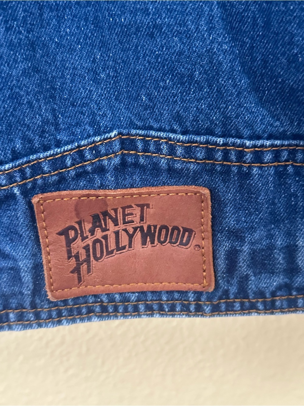 Vintage 90s Planet Hollywood South Coast Plaza Denim Jacket Size 12 - Picture 13 of 14